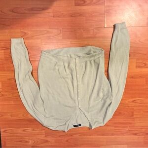 Light Green Button-Up Cardigan